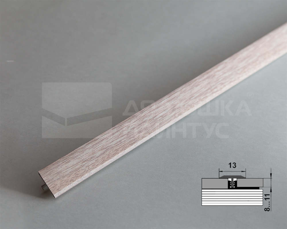 Порог одноуровневый ПС 09.2700.2106 Ясень белый