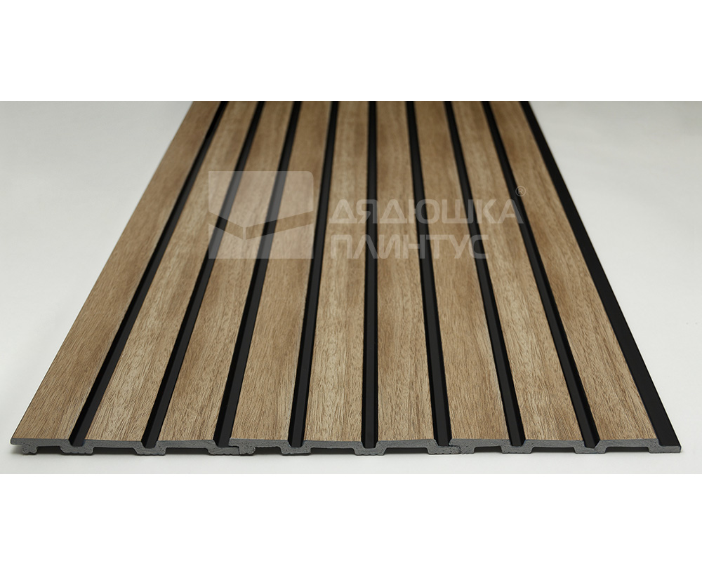 Панель вспененный полистирол ГРЕЙС 3D RAIL 120*2700 мм.  Кедр