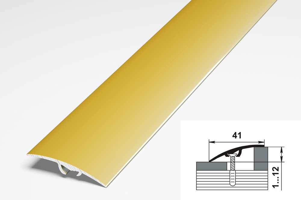 Порог разноуровневый ПР 06.1800.02л Золото