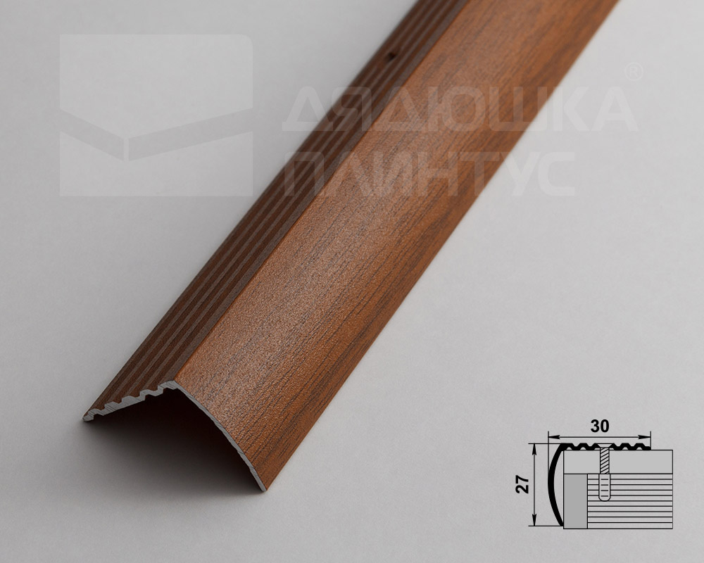 Порог угловой ПУ 04.1800.088 Орех