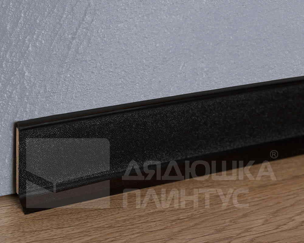 Плинтус ХДФ Dollken S60 60 мм х 2,575м 1001 Чёрный