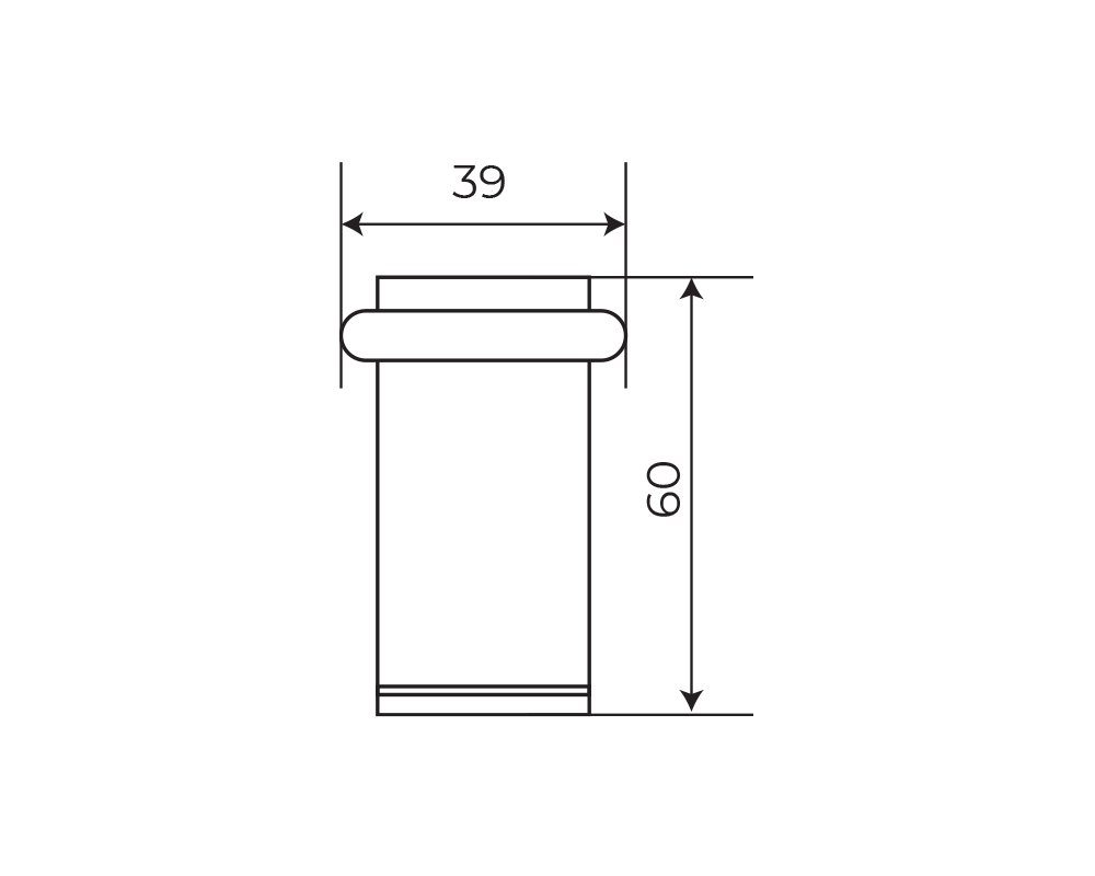 УПОР 588А-1 BN СТАНДАРТ черный (60ММ)