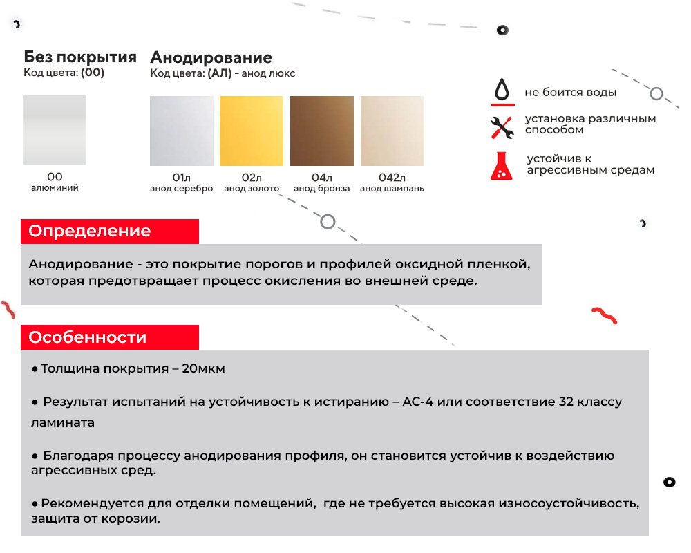 Порог разноуровневый ПР 02.900.02 Золото