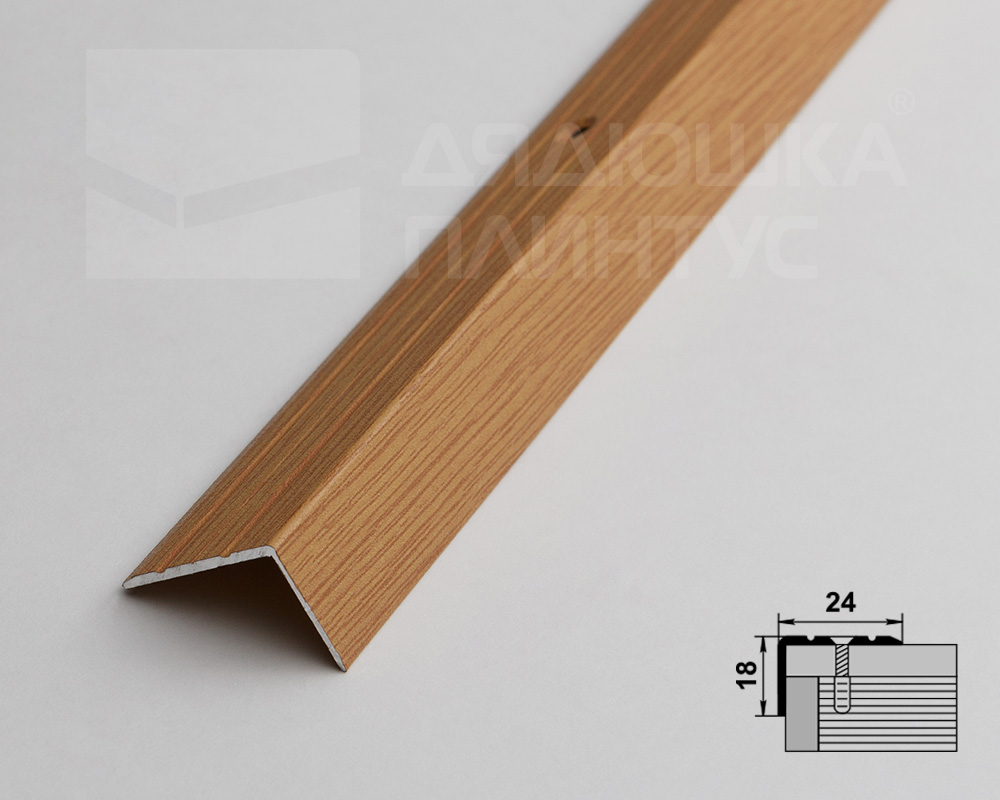 Порог угловой ПУ 03.1800.082 Дуб светлый