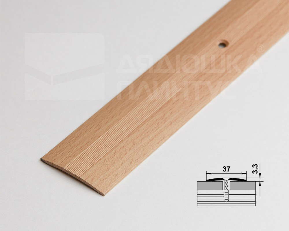 Порог одноуровневый ПС 03.1800.083н Бук натуральный