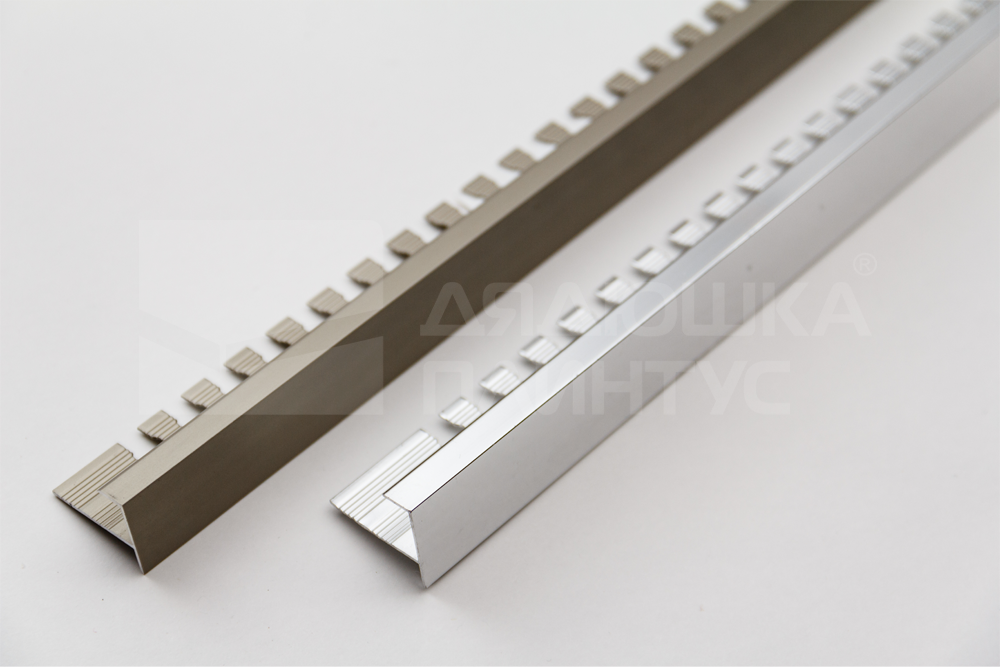 Алюминиевый F-образный профиль (гнущийся)  ПФ-10   бронза/матовый 2,7 м