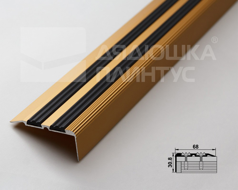 Порог угловой ПУ 07.2700.202л Золото