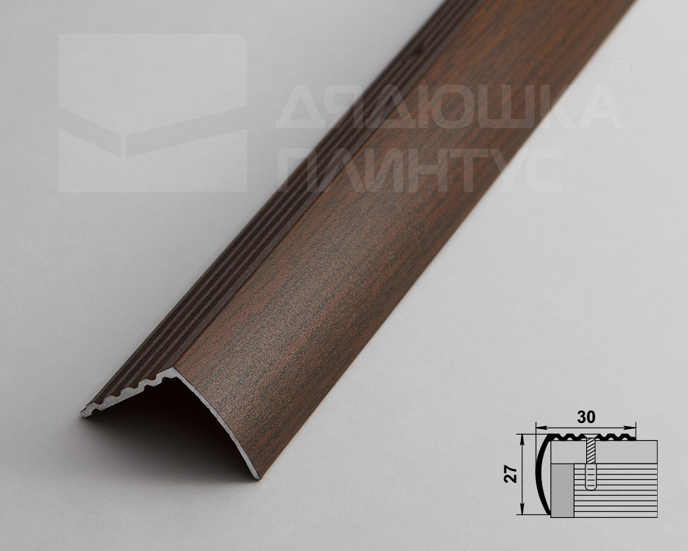 Порог угловой ПУ 04.1800.091 Дуб темный