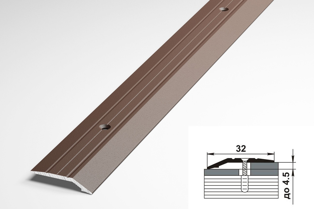 Порог разноуровневый ПР 03.900.03 Шоколад