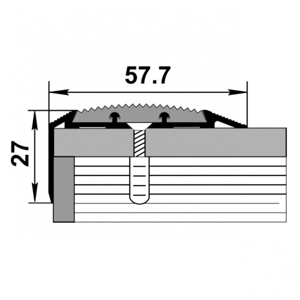Порог угловой ПУ 70.900.03 Шоколад