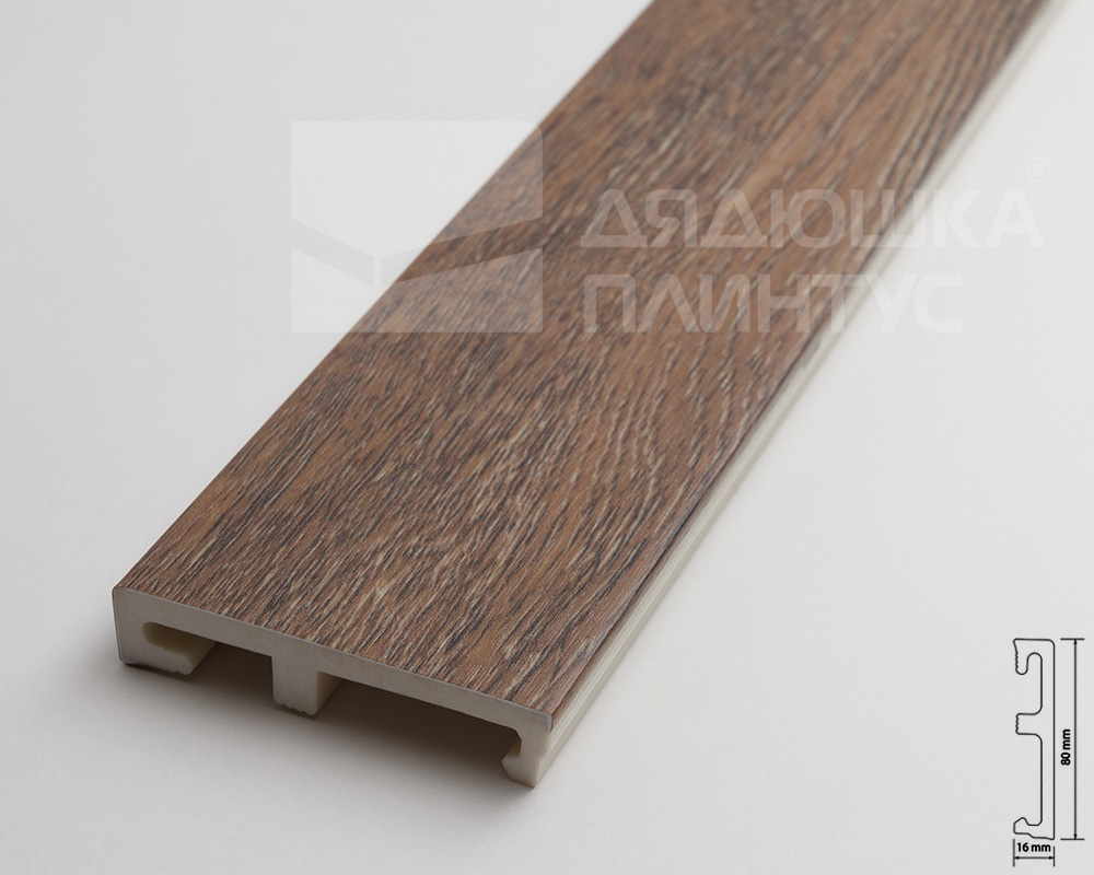 Плинтус напольный Salag Alpha 80 Интенсивный 2,4м