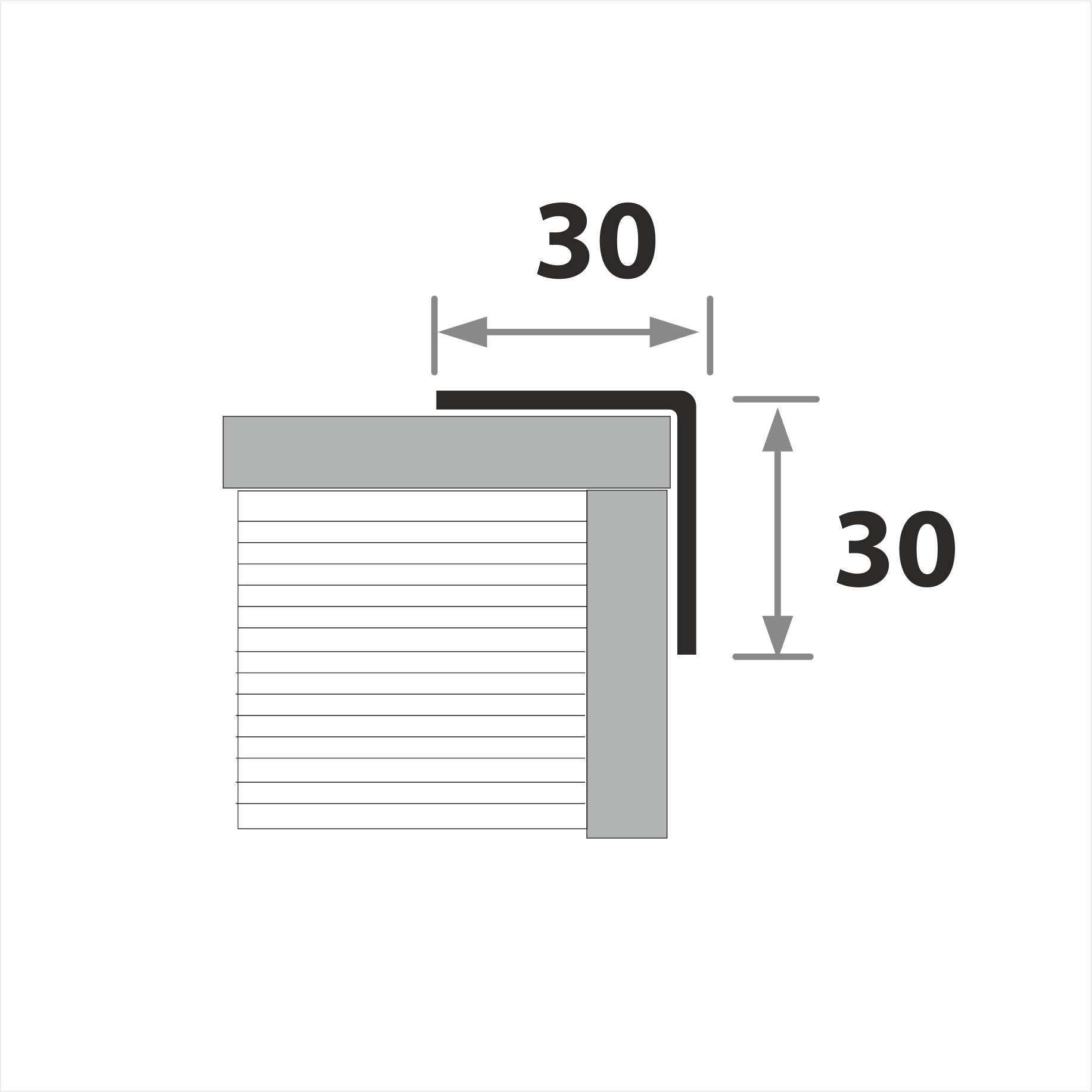 Профиль окантовочный ПУ 30НСВ(304).2700.004 2,7 м Бронза