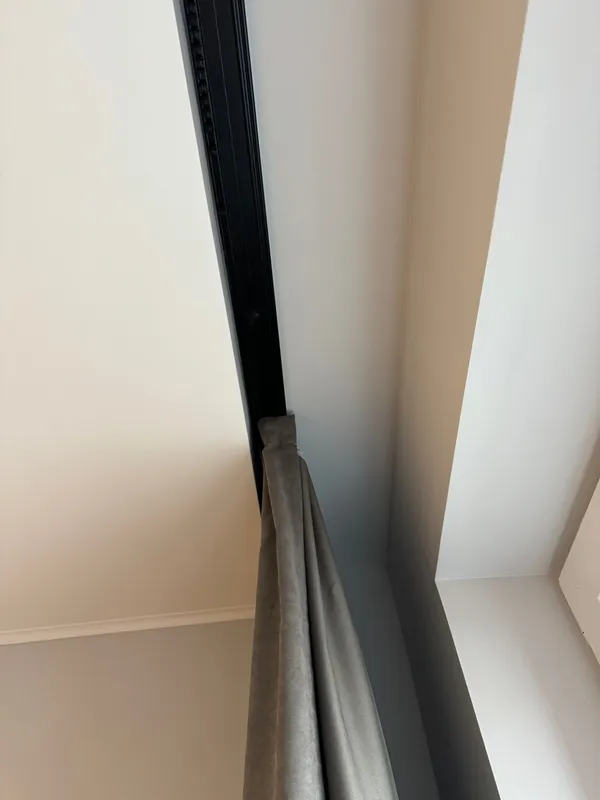 Карниз Шина черный комплект 2-х ряд ПВХ Волшебная палочка 2,6м