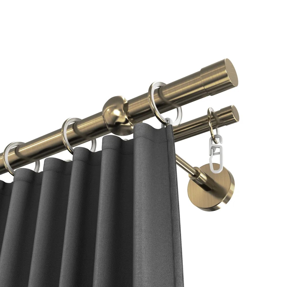 Карниз двухрядный кованый УЮТ d25мм 2,4м Бронза