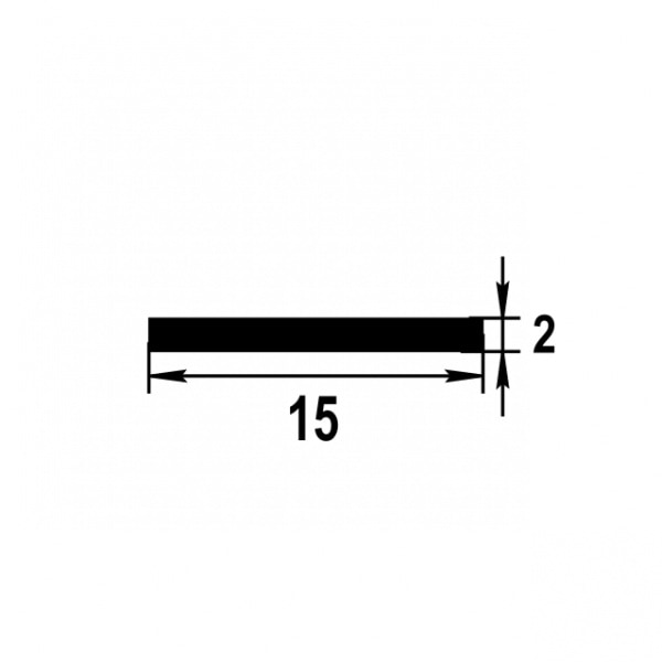 Штанга плоская 15 мм ШПл 06.2000.502л Золото. Цена за 5 штук.