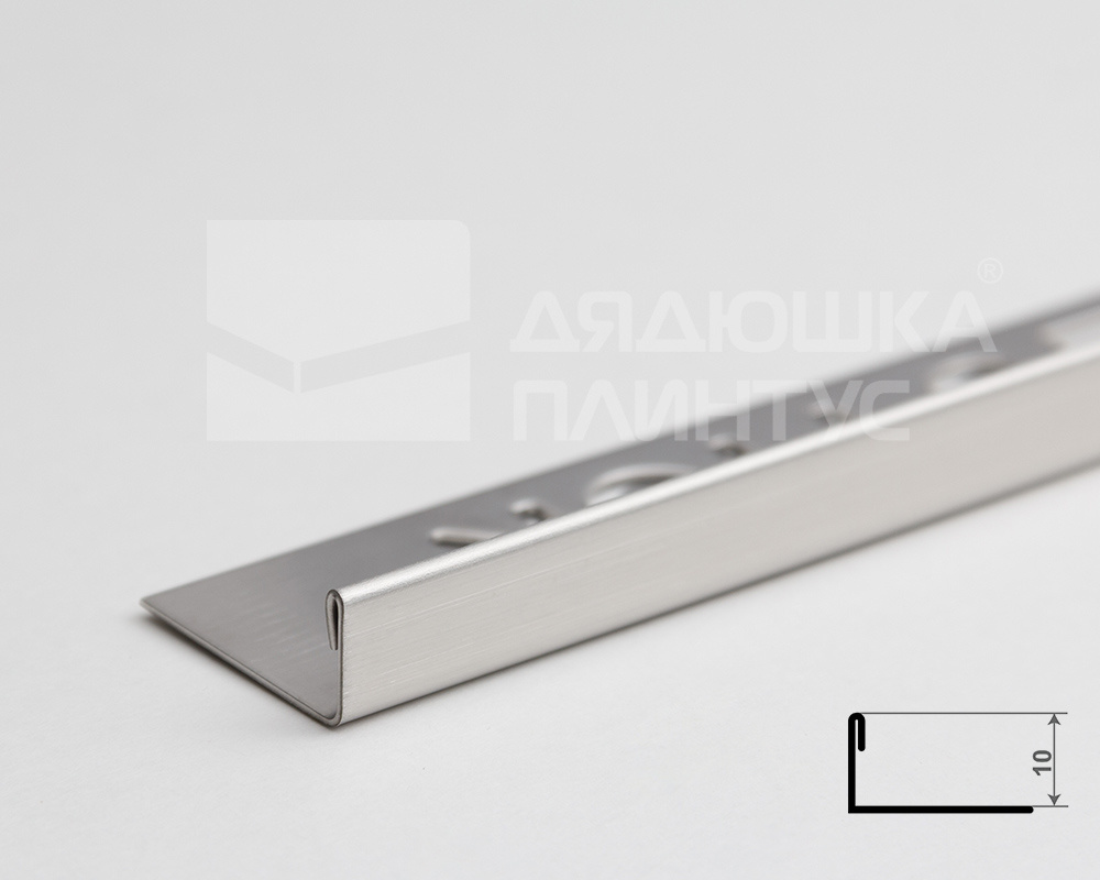Профиль для внешнего угла 10мм 2,7м нержавеющая сталь MSPK 01-10NS.2700.001