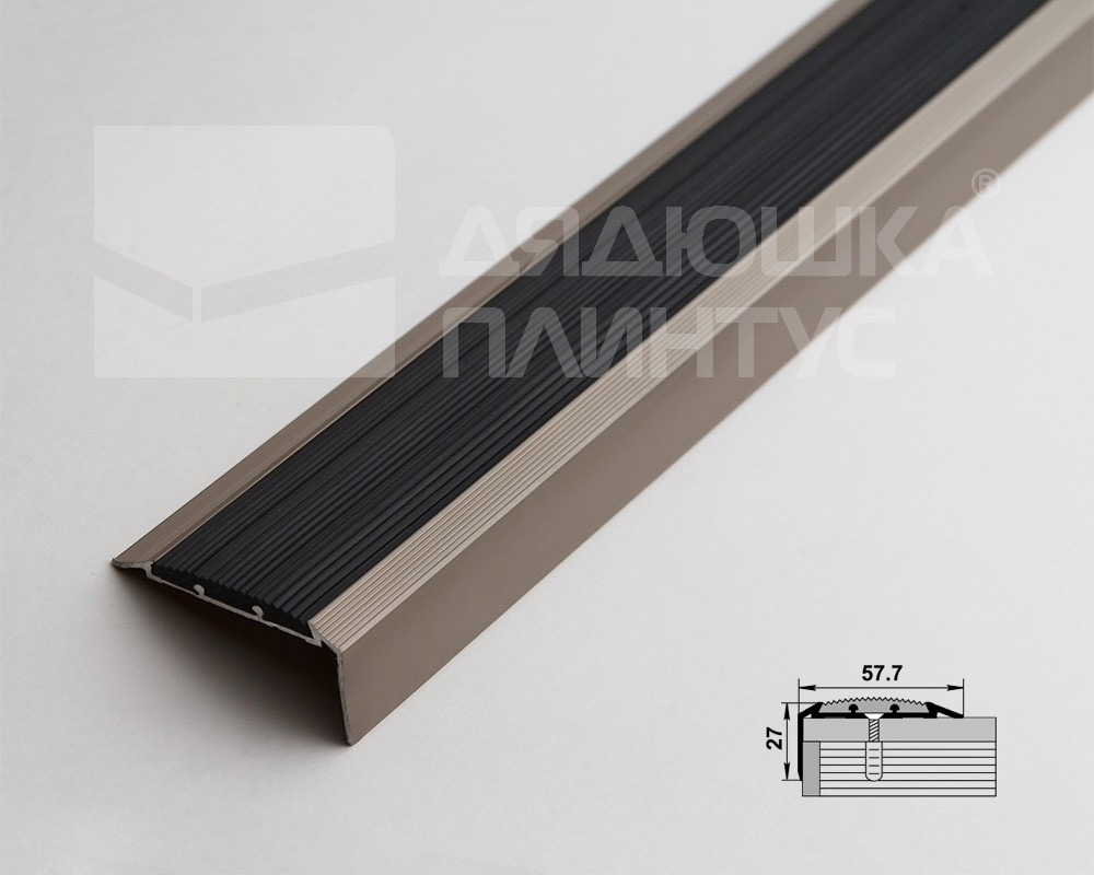 Порог угловой ПУ 70.900.042л Шампань