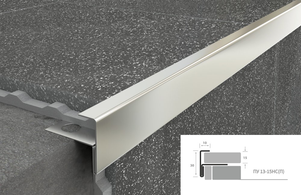Профиль угловой ПУ 13-15НС.2700.001 Матовый