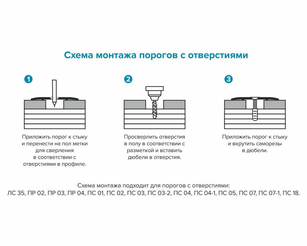 Порог одноуровневый ПС 05.900.106 Ясень белый