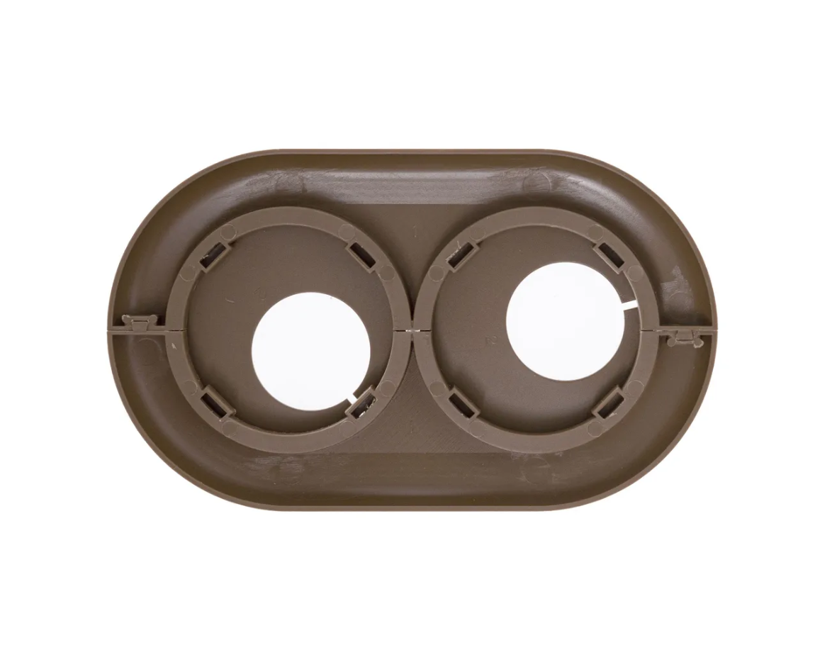 Двойной обвод для труб ПВХ d25 Коричневый