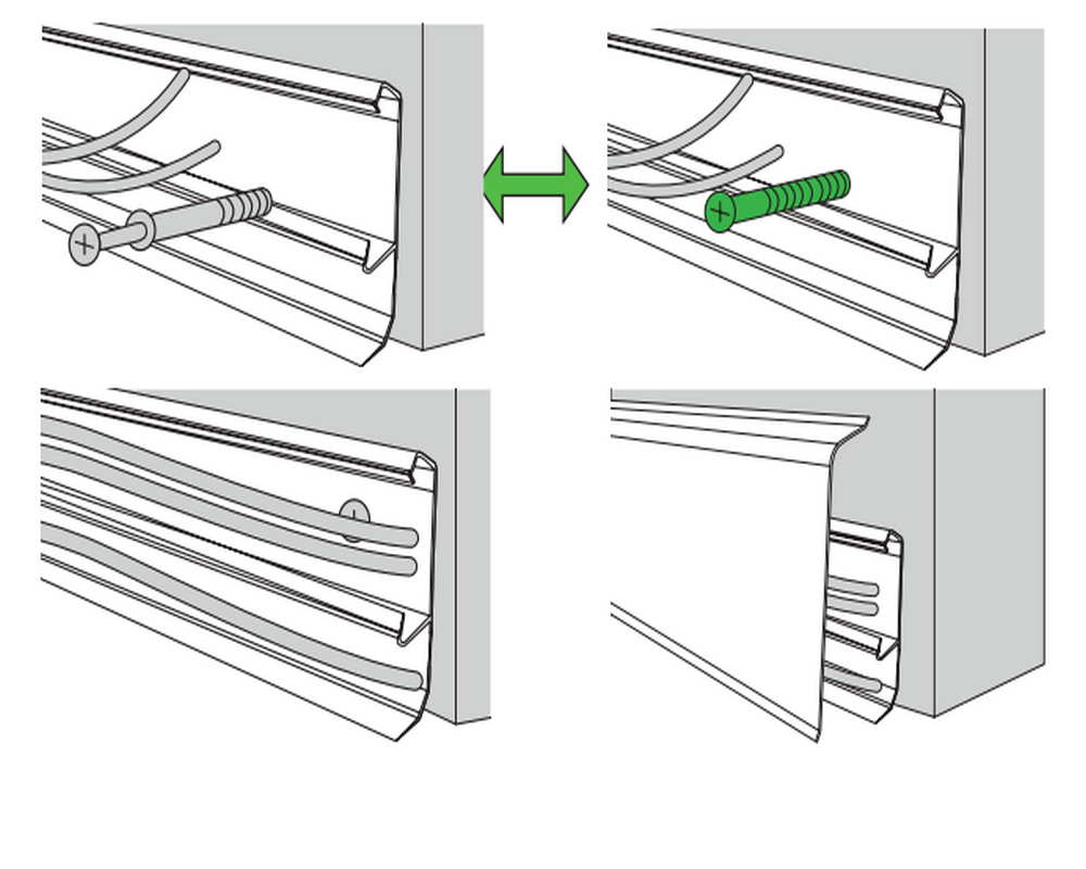 Плинтус ПВХ   MAGIC STIСK 77мм 2,2 м MS114 Ильм