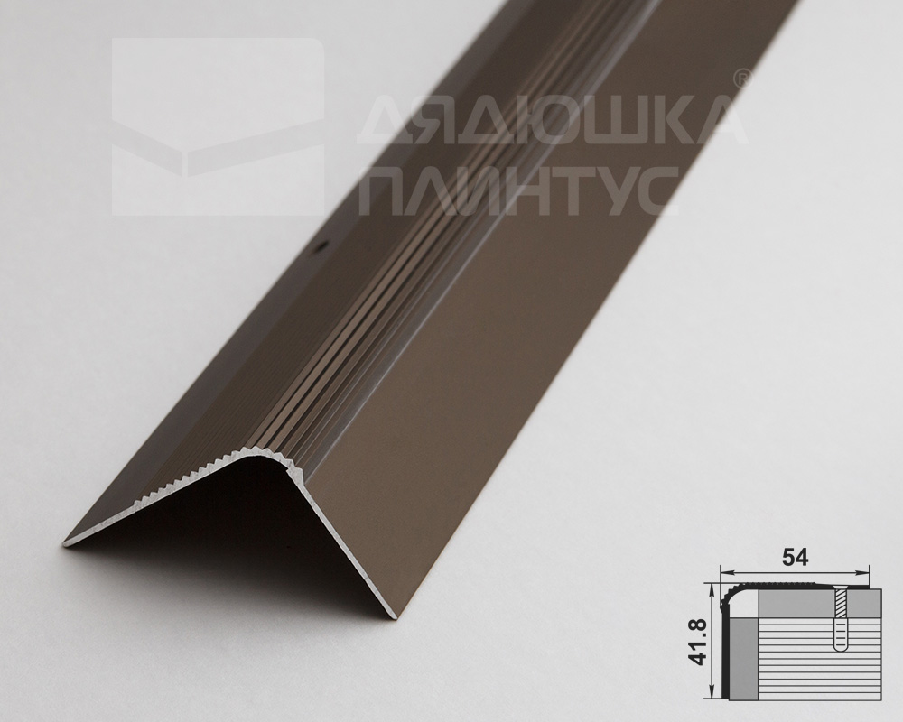 Порог угловой ПУ 02.1800.04л Бронза
