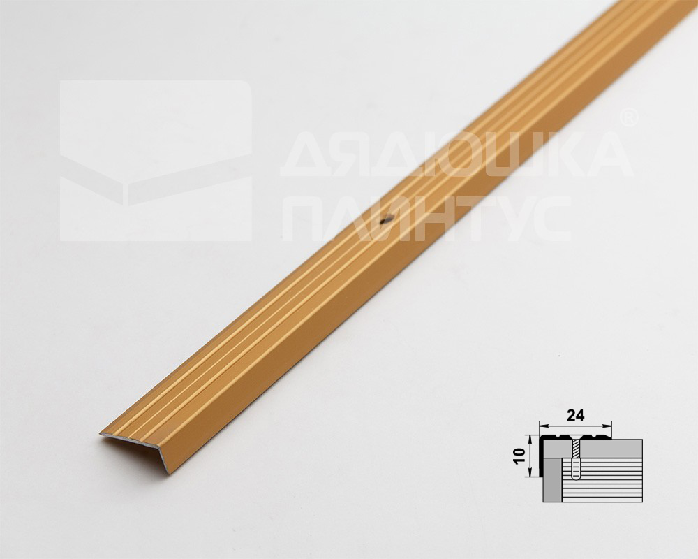 Порог угловой ПУ 01.2700.202л Золото