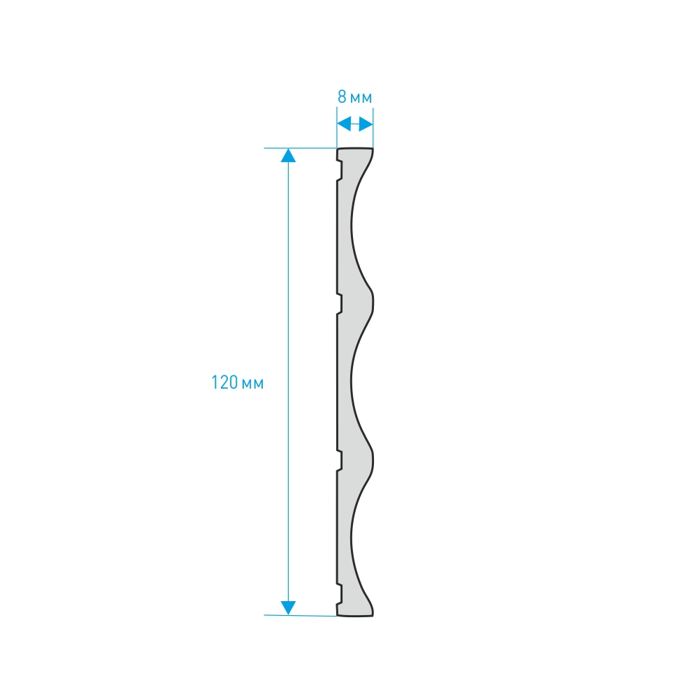 Стеновая панель 3D СОЛИД 4 UHD 06/120 120*2800 белая