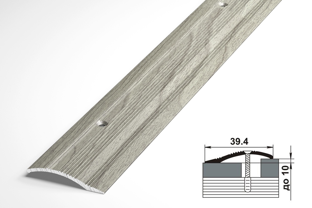 Порог разноуровневый ПР 02.1800.R195 Сосна серебристая
