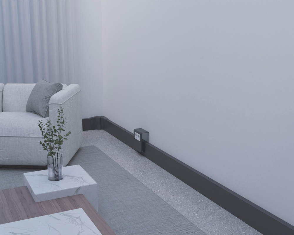 Основание плинтусного кабельного канала, 20х80х2000 мм