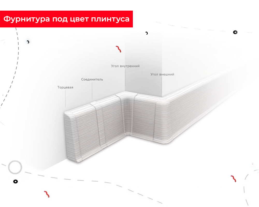 Плинтус ПВХ со съемной панелью Идеал Деконика 85мм 2,2м 211 Дуб рустик
