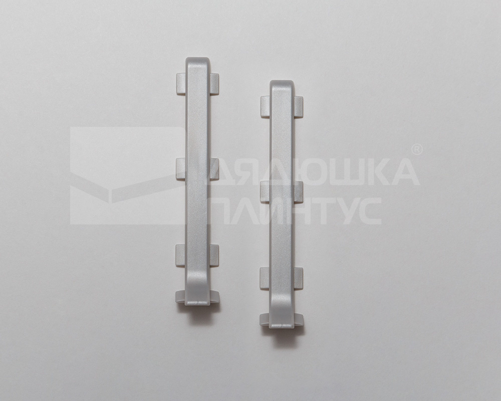 Соединитель для алюминиевого плинтуса Лука КПл 80-1 80 мм Серебро