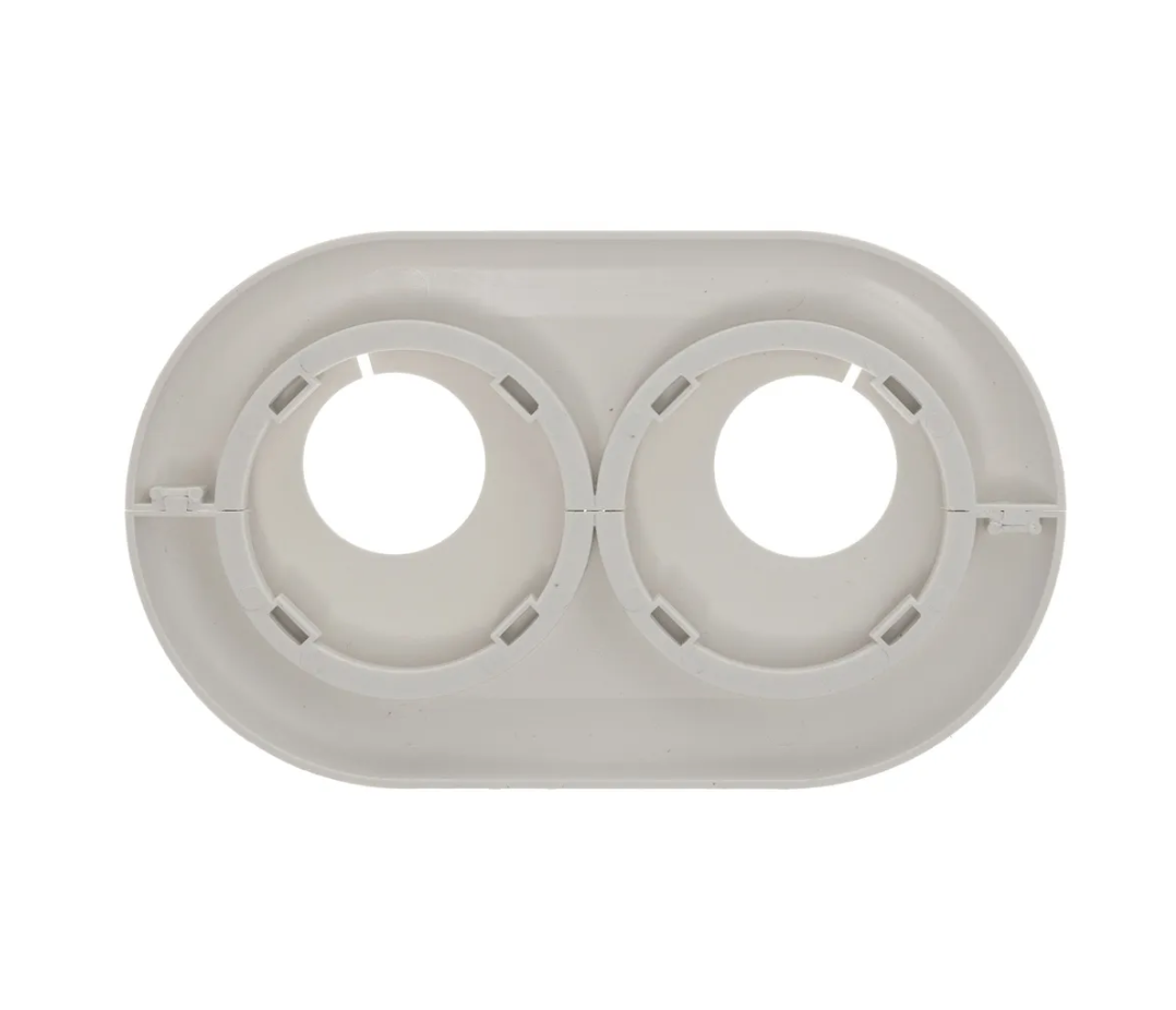 Двойной обвод для труб ПВХ d25 Серый