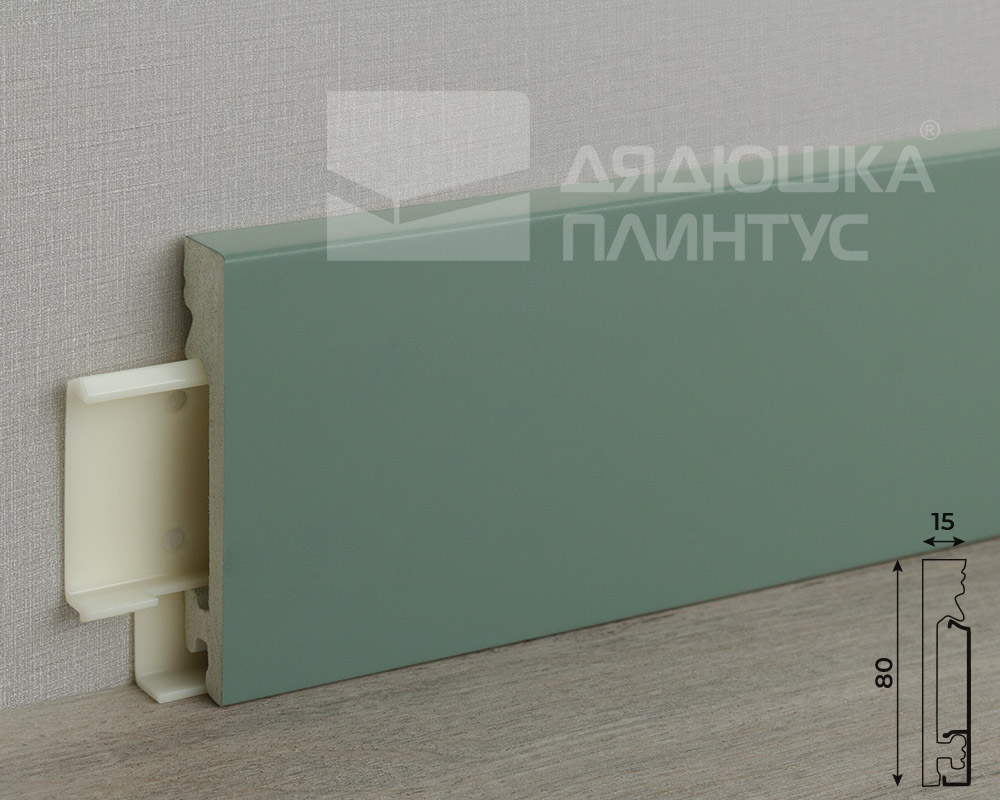 Плинтус из полистирола высокой плотности Волшебная Палочка. Окрашенная. 80мм 2м. RAL 1013