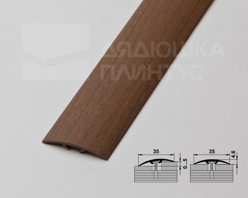 Порог одноуровневый ПС 04-3.900.R135 Дуб лионский