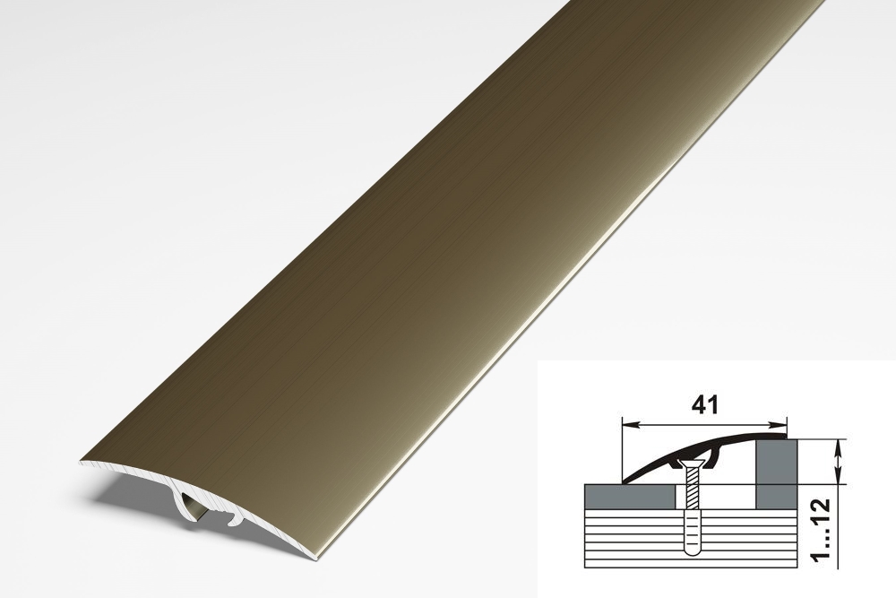 Порог разноуровневый ПР 06.1800.04л Бронза