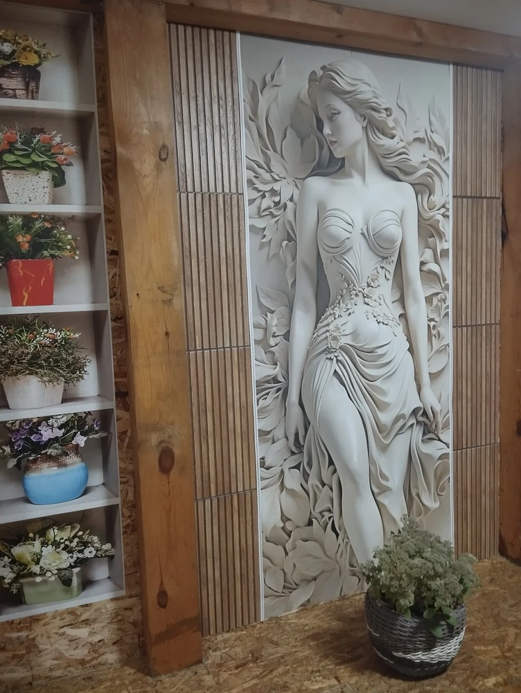 Панель самоклеящаяся 3D RAIL ПВХ 280*600мм  10шт/уп Планка тик. Цена указана за 1,68 м²