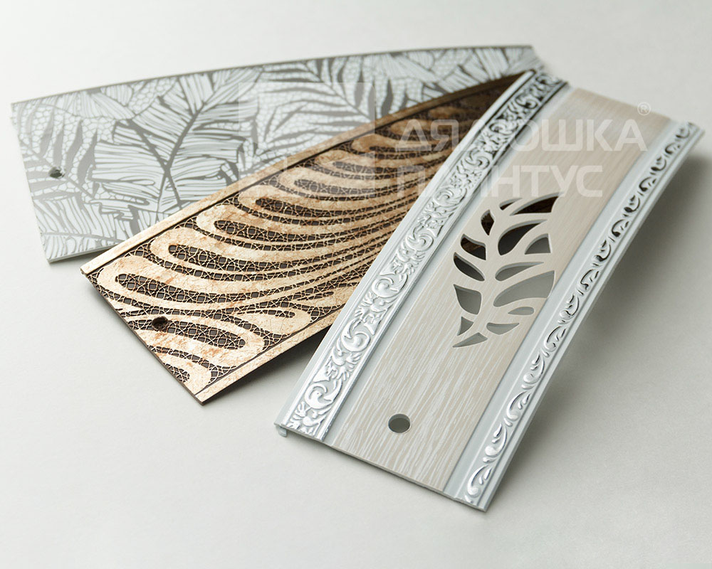 Планка ПВХ Лист МАГЕЛЛАН 7см 25м Серебро/Ясень беленый. Цена за 1 метр