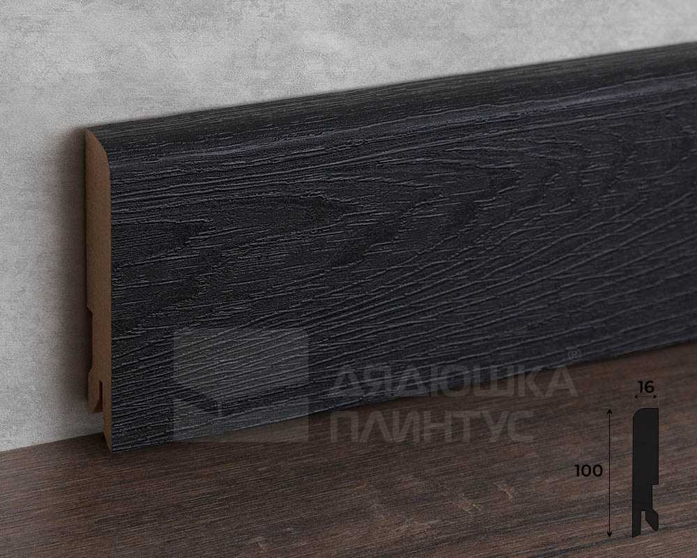 Плинтус МДФ Лука Пл 100-1МДФ.2700.Point line 24033 Черное дерево