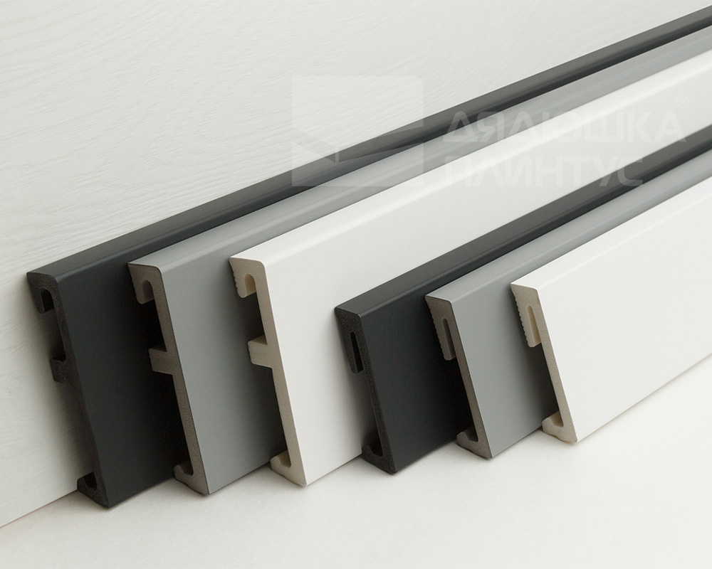 Плинтус напольный Salag Alpha 80*16*2400 мм AP81M2 Серый