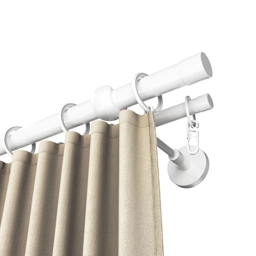 Карниз двухрядный кованый УЮТ d25мм 2,4м Белый