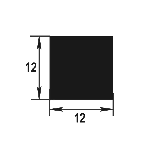 Штанга квадратная 12*12 мм ШКв 12.2000.502л Золото. Цена за 5 штук.