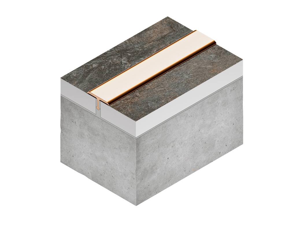 PVL67-05 Профиль Т-образный полукруглый латунь Антик медь светлая 15мм х 2.7м