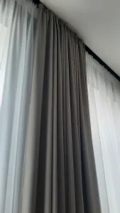 Карниз Шина черный комплект 3-х ряд ПВХ Волшебная палочка 3,6м