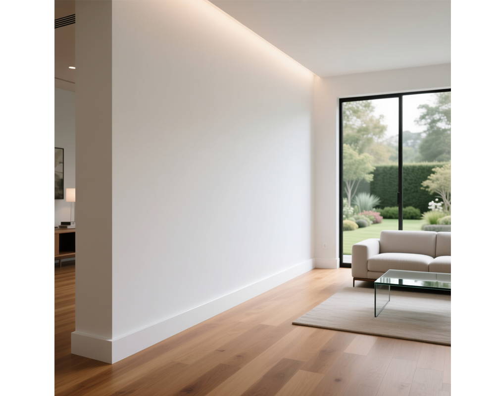 Плинтус Дуэт СОЛИД 1 UHD 55/80 2,0 м, Белый под покраску