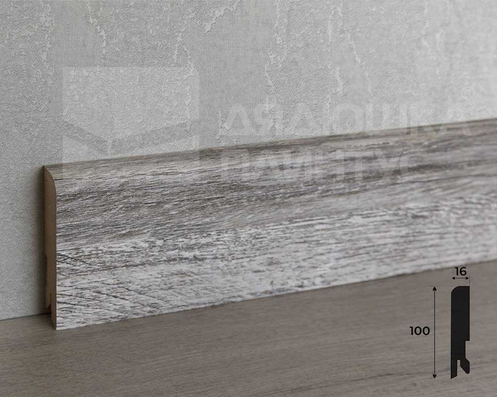 Плинтус МДФ Лука Пл 100-1МДФ.2700.Point line 24050 Дуб винтаж графит
