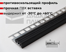 Порог угловой ПУ 09.2500.470 Черный